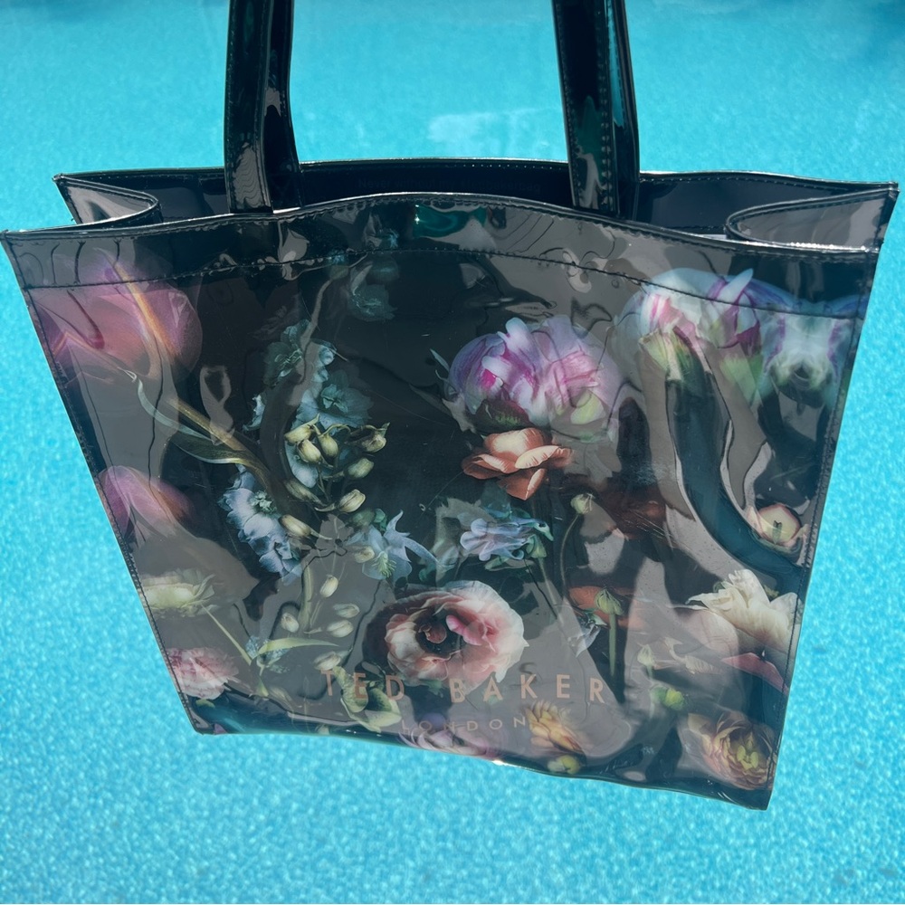 Ted Baker Patent Multicolor Floral Tote PVC